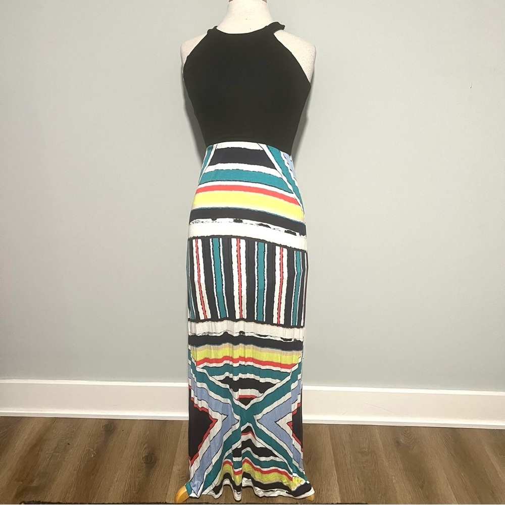 Envi Black Blue Colorful Racerback Comfy Sundress Size S
